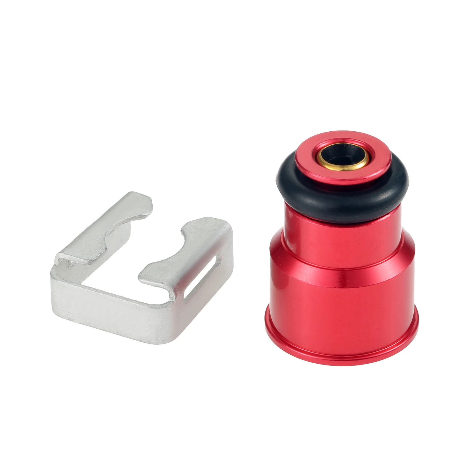 

Красный автомобильный топливный инжектор 210 фунтов, 2200 куб.см, адаптерные шапки с фильтрами, короткие NGI-2 - более 11 мм EV14, 48 мм