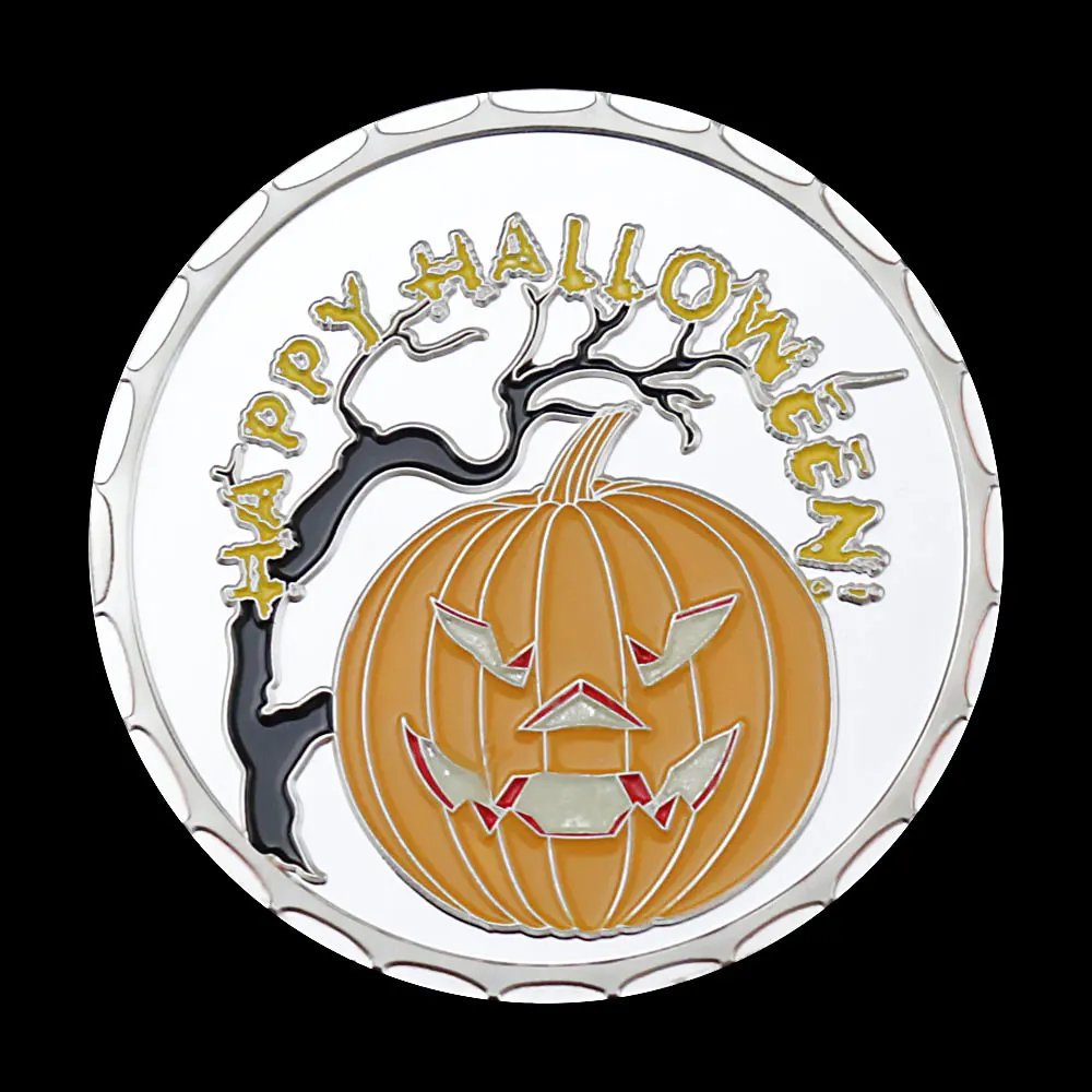 Коллекционная сувенирная монета для Счастливого Хэллоуина креативный подарок