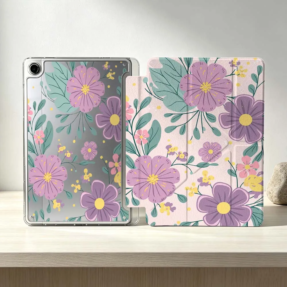 Фото Роскошный красивый чехол с цветочным принтом для Samsung Galaxy Tab S10 S9 S8 S7 S6 A11 A10 A9 FE Plus Lite Foldable 3Y, складной чехол для планшета №2