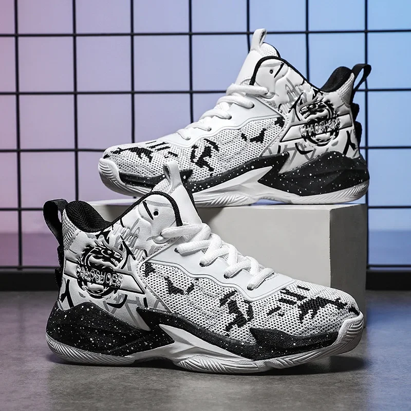 Детская Баскетбольная обувь для детей старшего возраста дышащая износостойкая