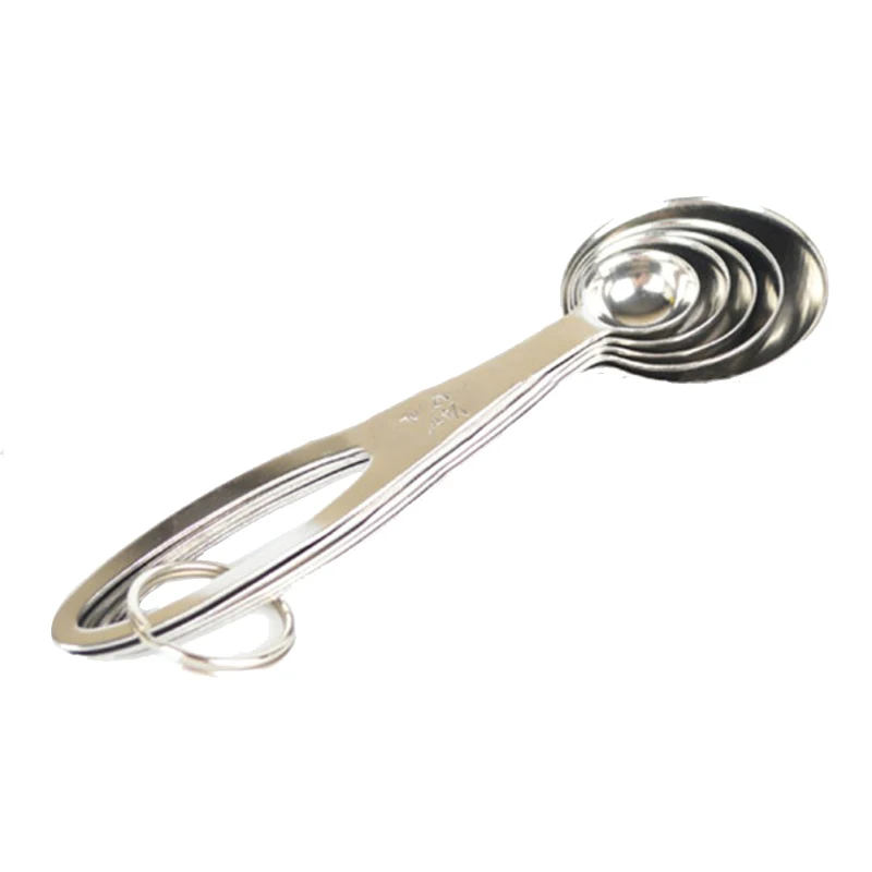 

5Pcs/set Measuring Spoons Stainless Steel Home Kitchen Measuring Spoon Portable Measuring Spoons DurableTableware Accessories