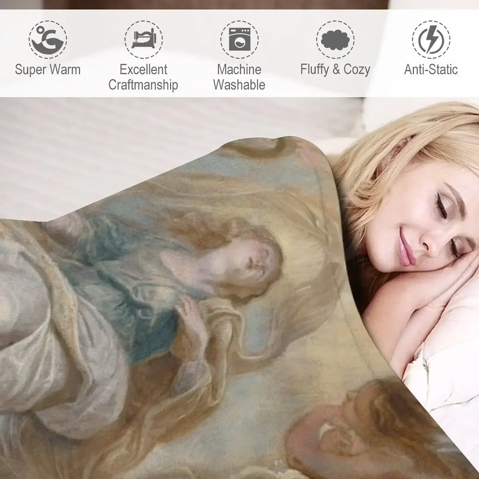 Питер Пол Рубенс. Модельлоль для принятия Богородицы 1622 - 1625 г. Одеяло в клетку