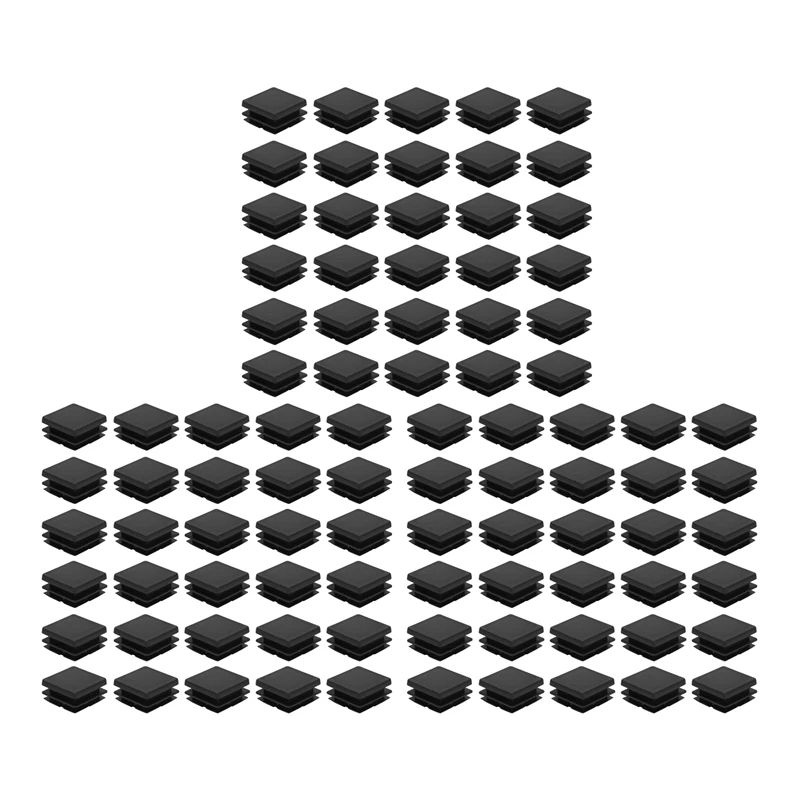 

Square Table Chair Leg Tube Pipe Feet Insert Cap 25Mmx25mm 90Pcs Black