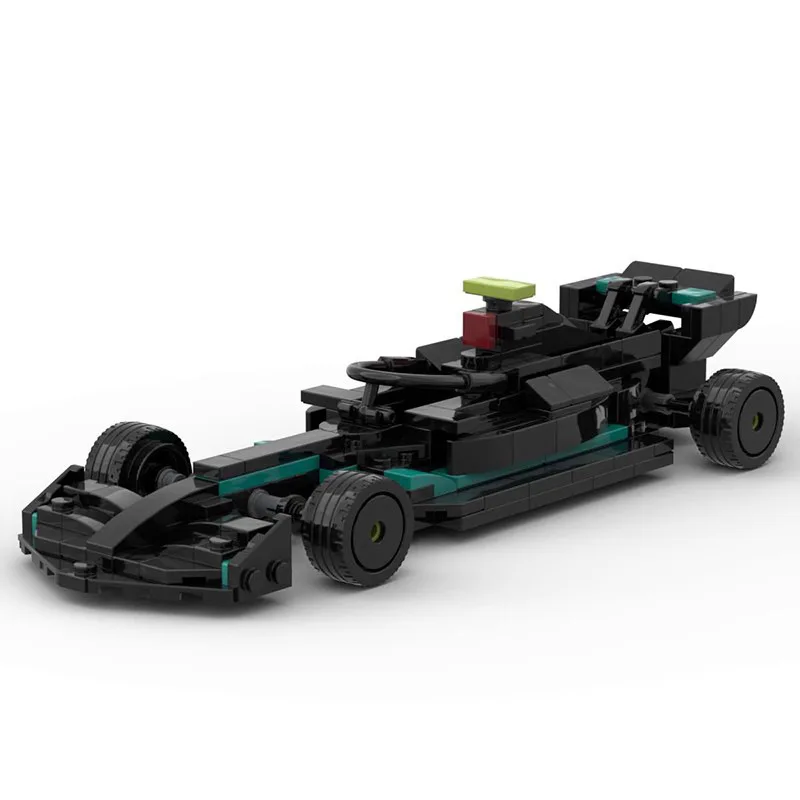 MOC- 139850 Формула F1 Автомобиль Суперкар W14 Строительные блоки Обучающий город