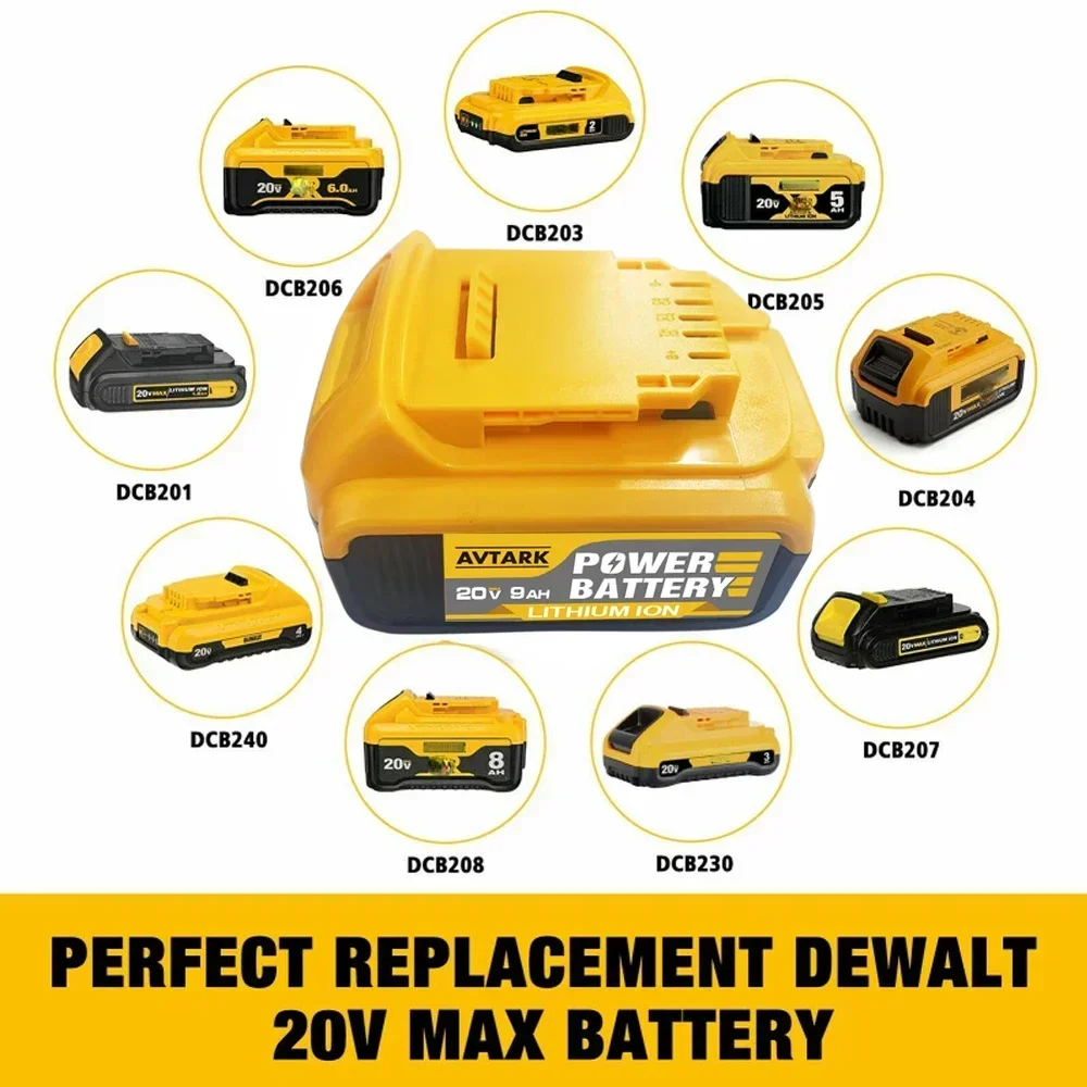Литий-ионный аккумулятор для DeWalt 18 В 20 12000 мАч