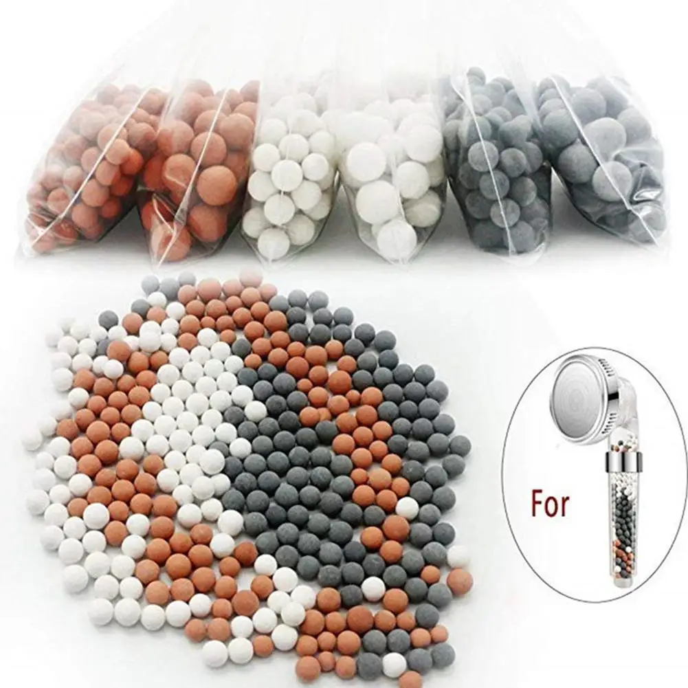 

Камни для фильтров для душевой лейки, универсальные Сменные шарики, шарики с отрицательными минеральными ионами и анионами, керамические шарики для очистки воды J4H7