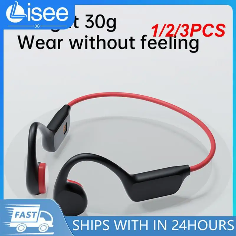 

1/2/3PCS Bone Conduction Earphones Wireless IPX8 Waterproof MP3 Player Hifi Ear-hook Headphone With Mic Headset For
