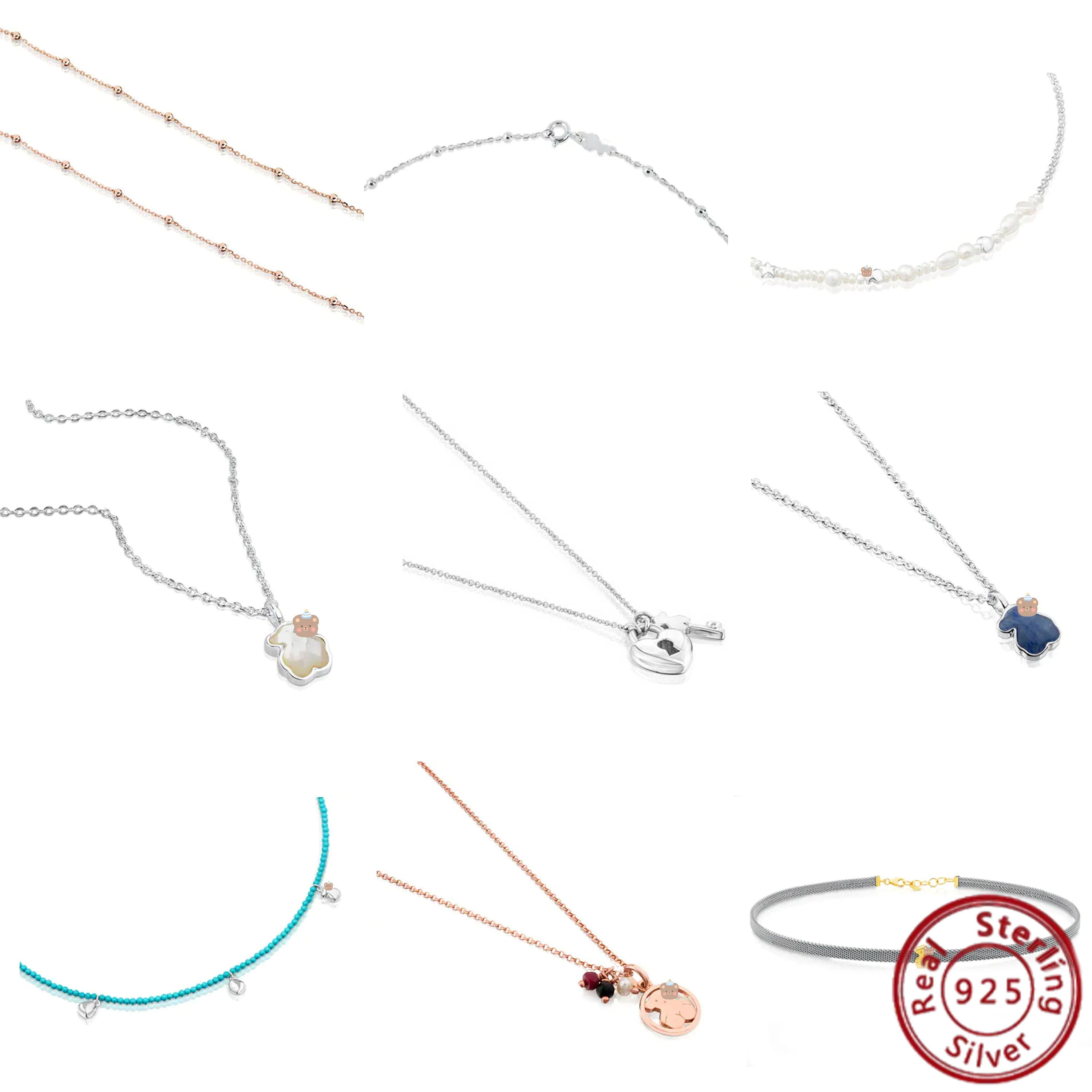 

2023 New Spanish Bear Cute Simple and Stylish Necklace Wholesale Price to Enhance Charm and Elegance