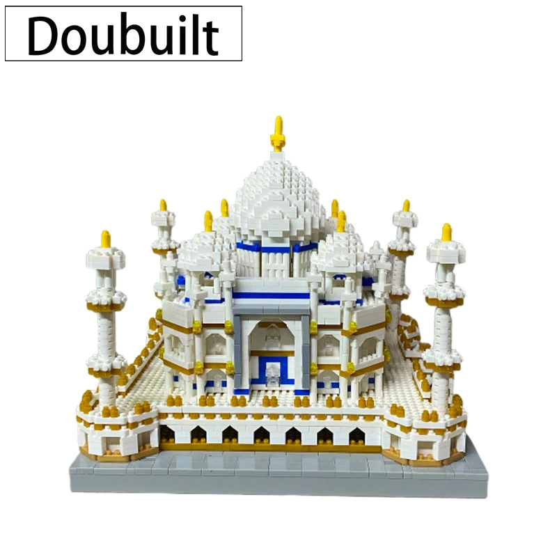 

Строительные блоки Doubuilt, тадж-махал, всемирно известные строительные блоки, серия «сделай сам», сборные игрушки, офисные коллекционные пред...
