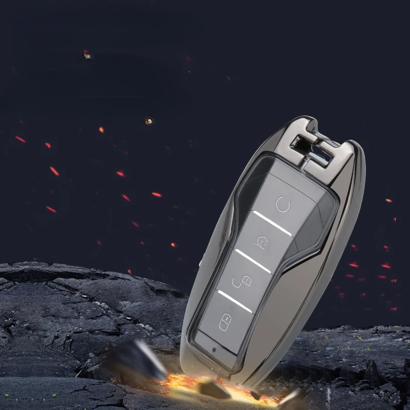 Подходит для BYD ATTO3 SEAL DOLPHIN E2 E3 D1 CHAZOR Smart Key цинковый сплав и ТПУ Автомобильный