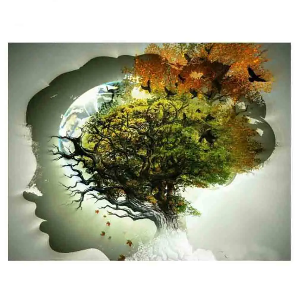 

5D алмазная живопись «сделай сам», картина с деревом жизни, полная квадратная круглая Алмазная мозаика, наборы для вышивки крестиком, художе...