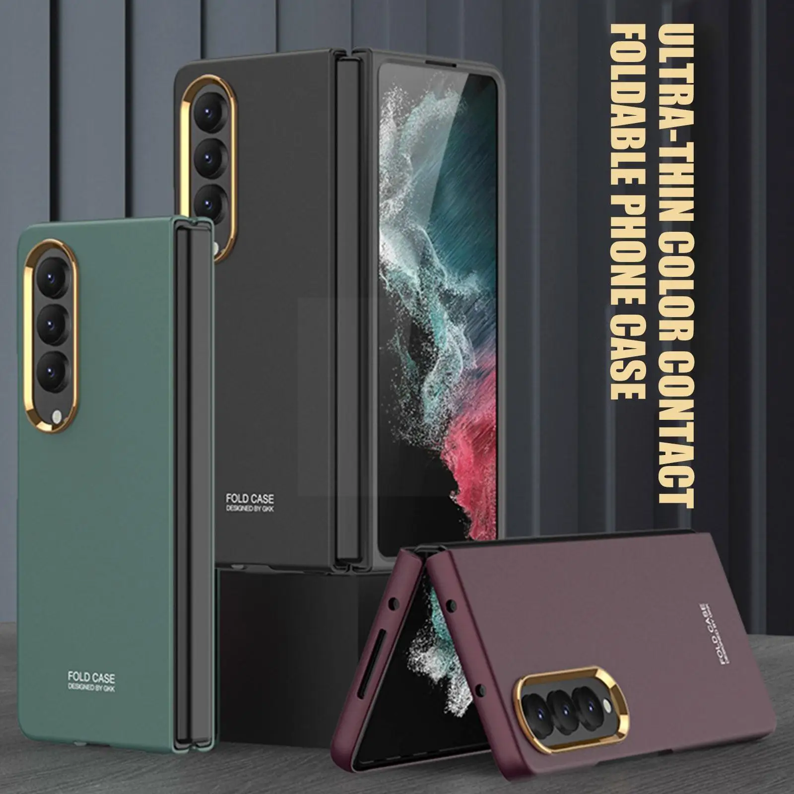 

Liquid Silicone For Z Fold 4 Shockproof Back Cover Protective Cover Ultra-thin Phone For Z Fol V9g2