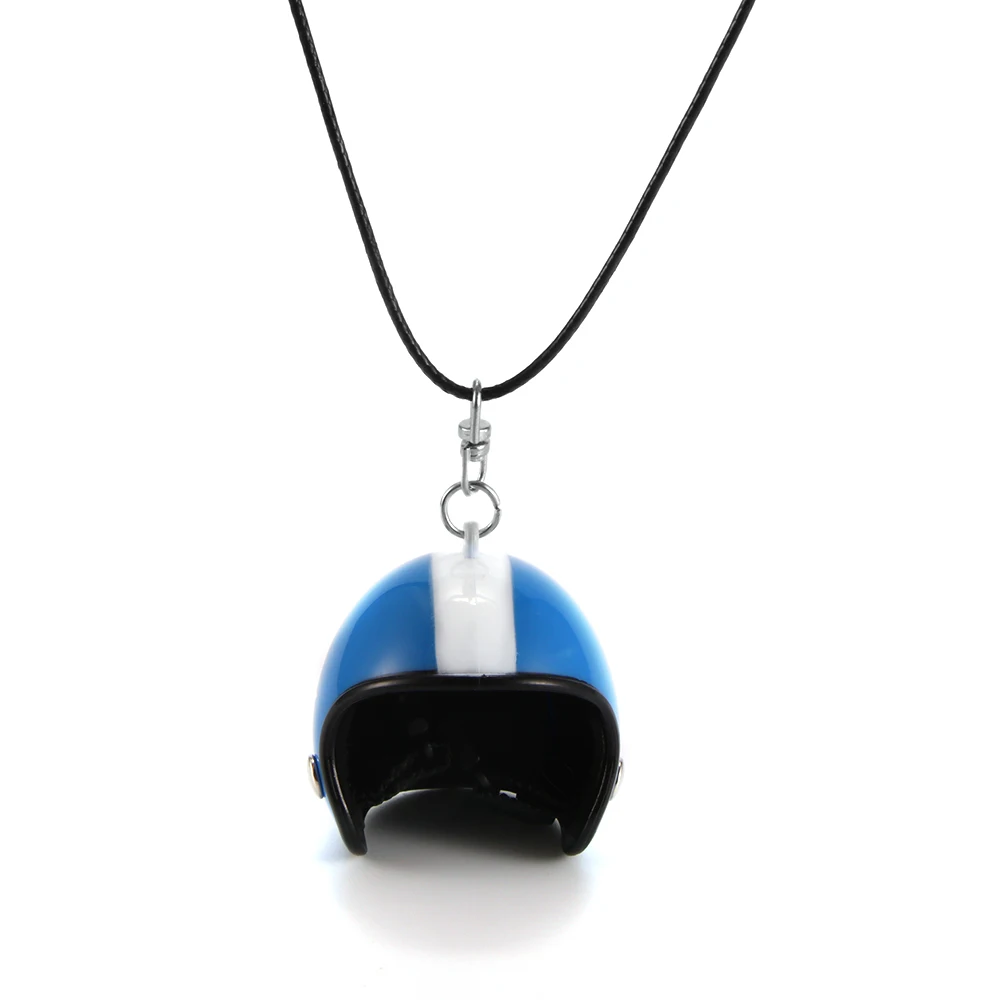 

Cute Car Pendant Helmet Rearview Mirror Hanging Cartoon Car Interior Decoration Accessories