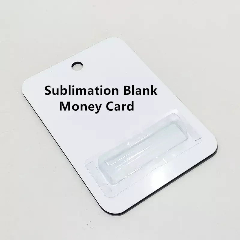 Sublimation Blank MDF Money Bag Card Holder and PVC Cover Graduation Anniversary Father's Day for Customized Logo Gift