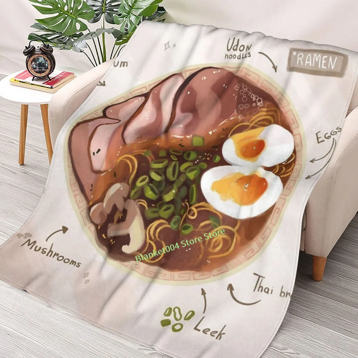

Great Ramen Japan Food Throw Blanket 3D printed sofa bedroom decorative blanket children adult Christmas gift