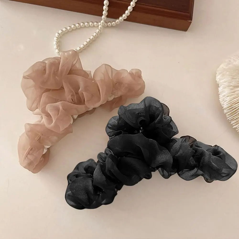 

Fashionable And Exquisite Party Accessories Styling Tools Shark Clip Headwear Hair Clip Mesh Hairpin Horsetail Clip