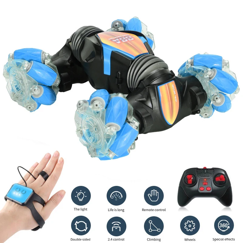 

2.4G RC CAR 4Wd Radio Gesture Induction RC Toy Light Music Drift Twist Stunt Remote Control Car Toys For Children Kids Adults