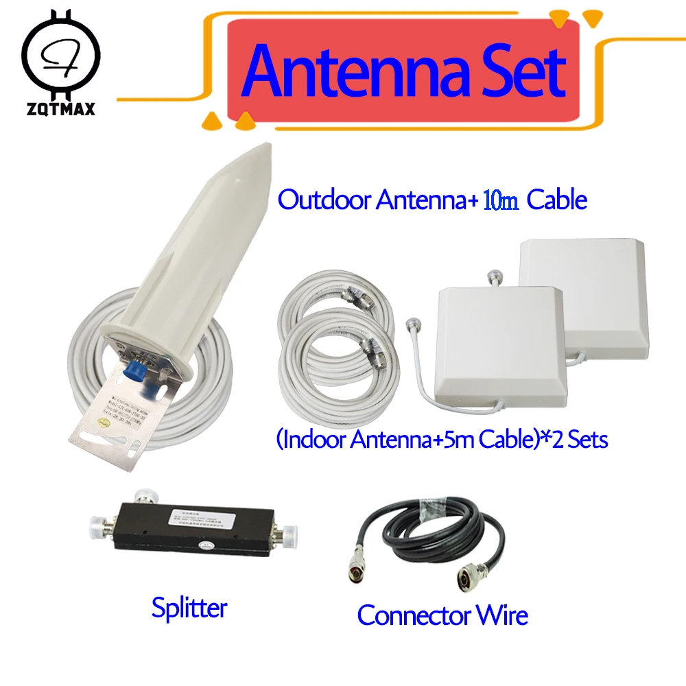

ZQTMAX от 1 до 2 omni комплект антенн связи для 2g 3g 4g усилитель сигнала 800 850 900 1700 1800 1900 2100 UMTS LTE ретранслятор