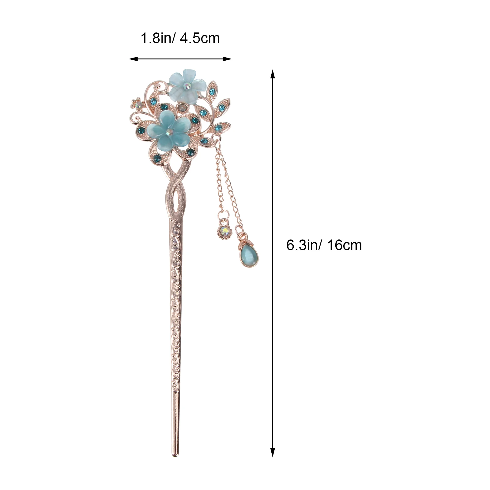 Sticks Wedding Hair Accessories Vintage Decorate Embellishments Blue Chinese Hairpin Miss Dangle Earrings