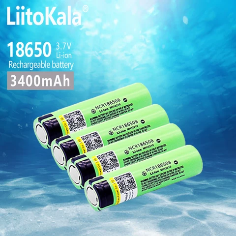 Горячая LiitoKala, новая оригинальная NCR18650B 34B 3,7 В 18650 3400 мАч, литиевая аккумуляторная батарея для фонарика