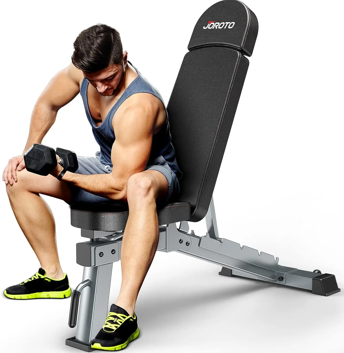 

Adjustable Weight Bench - 1000 Lbs Load Utility Workout Benches for Full Body Upright, Incline, Decline, and Flat Exercise Bench