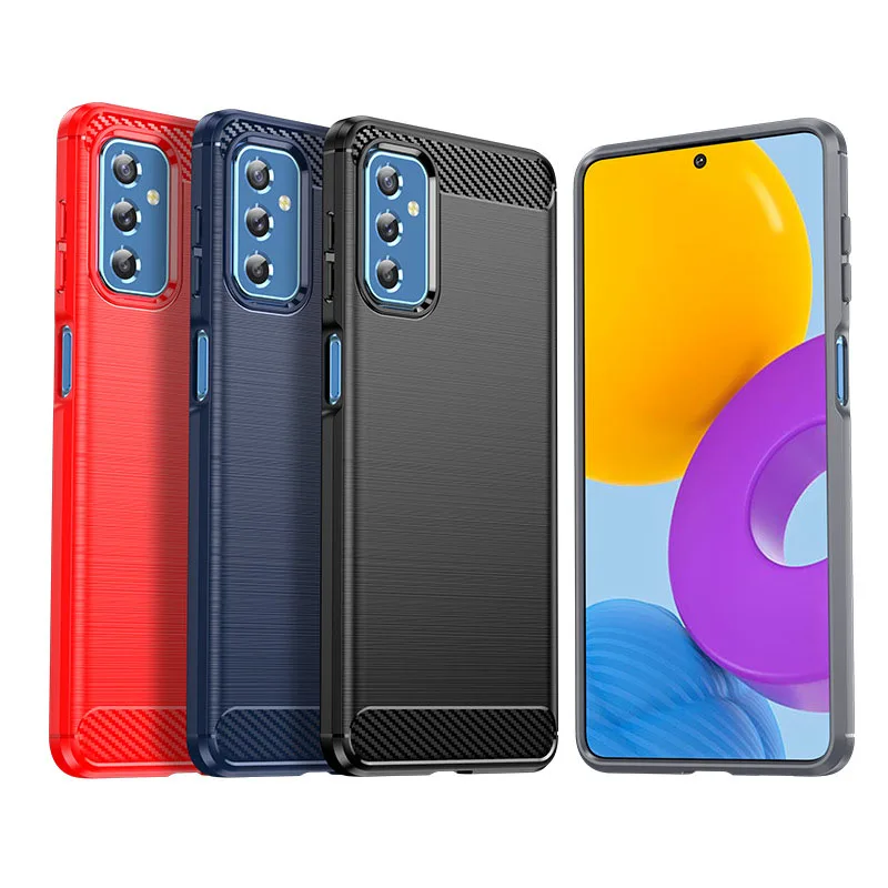 

JGKK Wire Drawing Silicone Case For Samsung Galaxy M21S M31S M51 M31 Prime M21 2021 M22 M12 NFC Fashion Shockproof Phone Cover