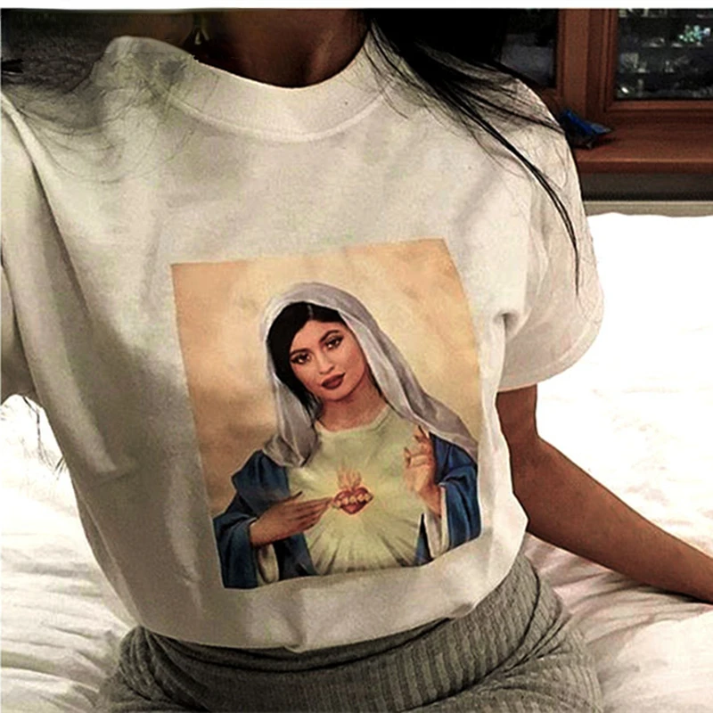 

YOZOU 2022 Cotton White Summer Chic Top Women T Shirt Kpop Aesthetic Vintage Graphic Tee Retro Oversized Tshirts Female Girl Y2k