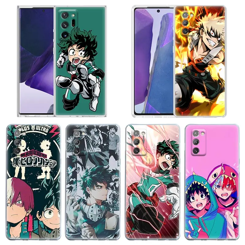

Case For Samsung Galaxy Note 20 Ultra 5G 10 Lite Plus 8 9 A70 A50 A01 A02 A30 Clear Cases Cover Boku No My Hero Academia Anime