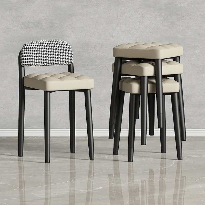 

Современный минималистичный обеденный стул со спинкой скандинавский женский CosmeStool Европейский стул Штабелируемый