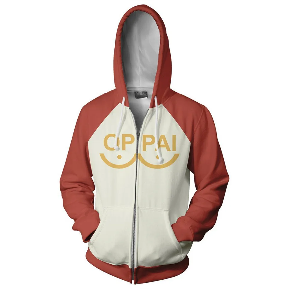 

NEW Cosplay Costume Fleece Fashion Harajuku Jacket and Coat Brand Clothes Anime Saitama Oppai Hoodie Hooded Sweatshirt Hoodie