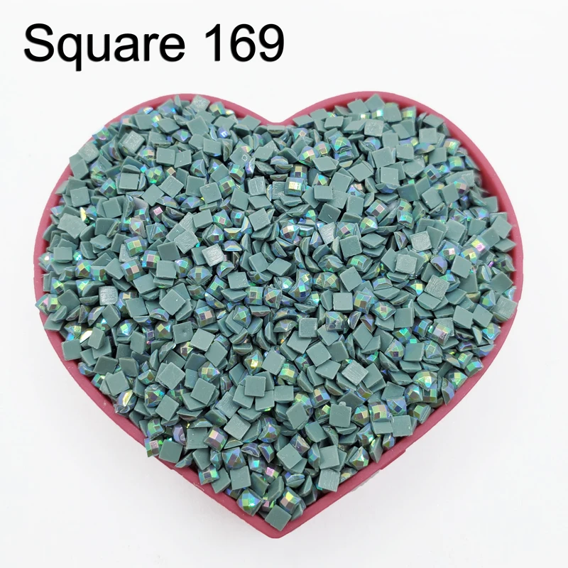 

2023 New AB Stone Square Drills For DIY Diamond Painting Embroidery Rhinestones Colorful Mosaic AB diamond Resin Electroplating