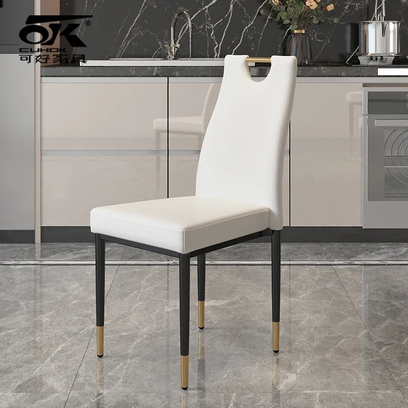 

Modern Leather Dining Chairs White Nordic Luxury Office Ergonomic Dining Chairs Barstools Muebles De Cocina Kitchen Furniture