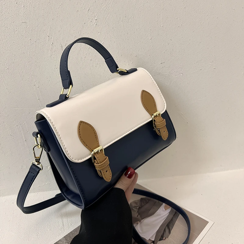 

New Women's Fashion Bags 2022 Panelled Luxury Summer Shoulder Crossbody Bags for Office Lady Small White Purses and Handbags