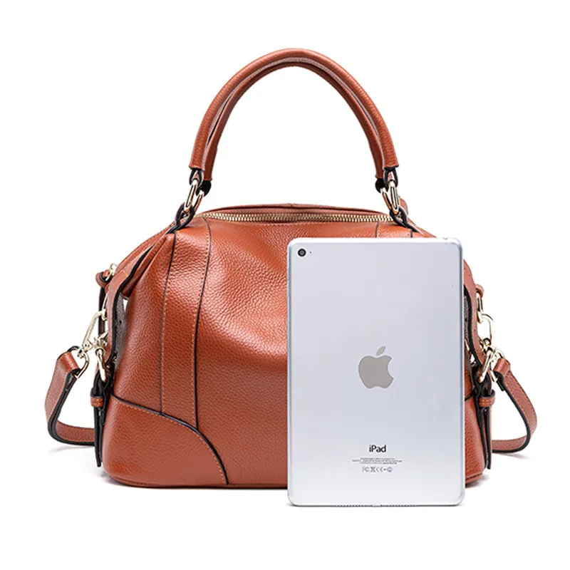 2023 new head cowhide leather layer handbags temperament ladies handbag hundred leather shoulder single bags