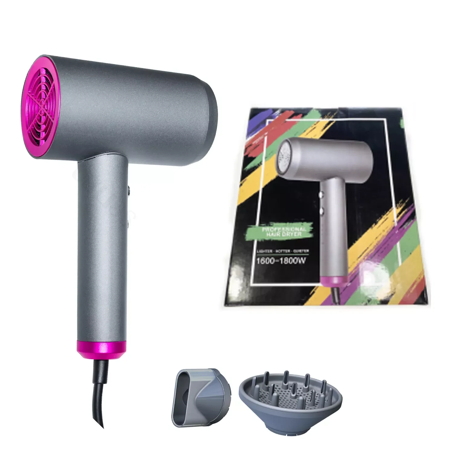 

Фен для сушки волос с отрицательными ионами, 1800 Вт