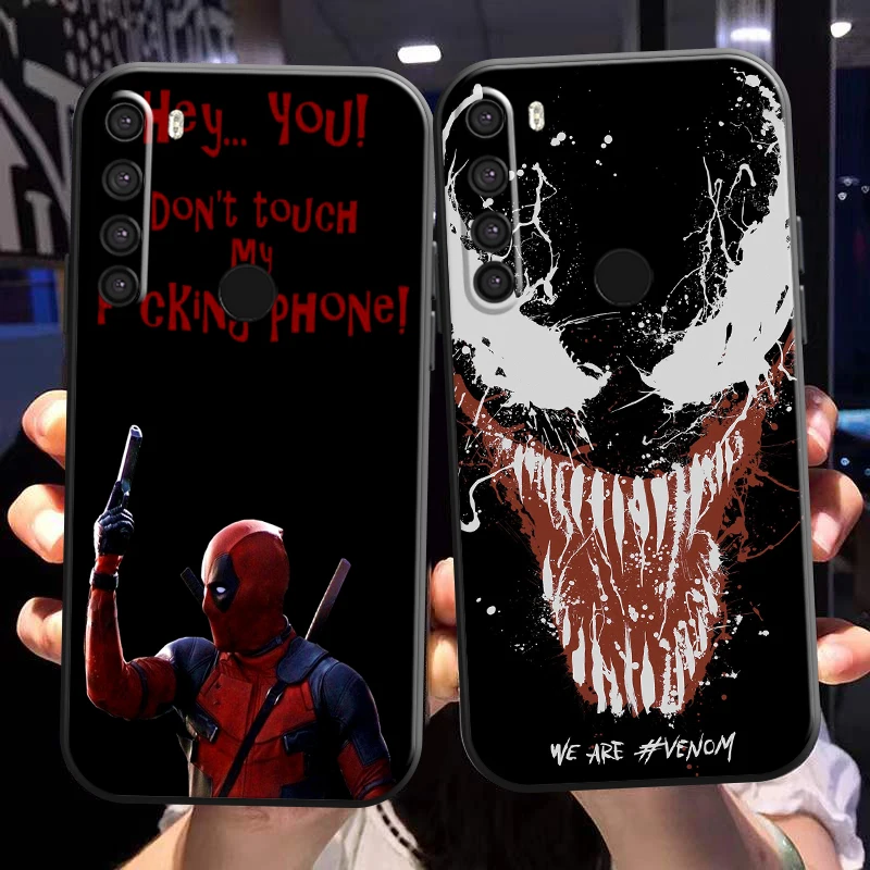 

Marvel Spiderman Venom Deadpool Phone Case For Xiaomi Redmi Note 8 Pro Note 8T Redmi 8 8A TPU Carcasa Black Back Silicone Cover