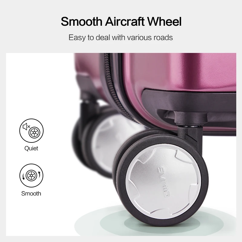 OIWAS Rolling Luggage Suitcase Wear-Resistant Travel bag on wheel 20/24 inch Silent Spinner Wheels Trolley Luggage Business Trip