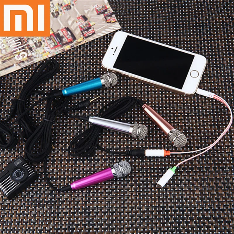 

Xiaomi for iPhone Android All Smartphone Notebook Portable Mini Microphone Stereo Karaoke Sound Record 3.5mm Plug