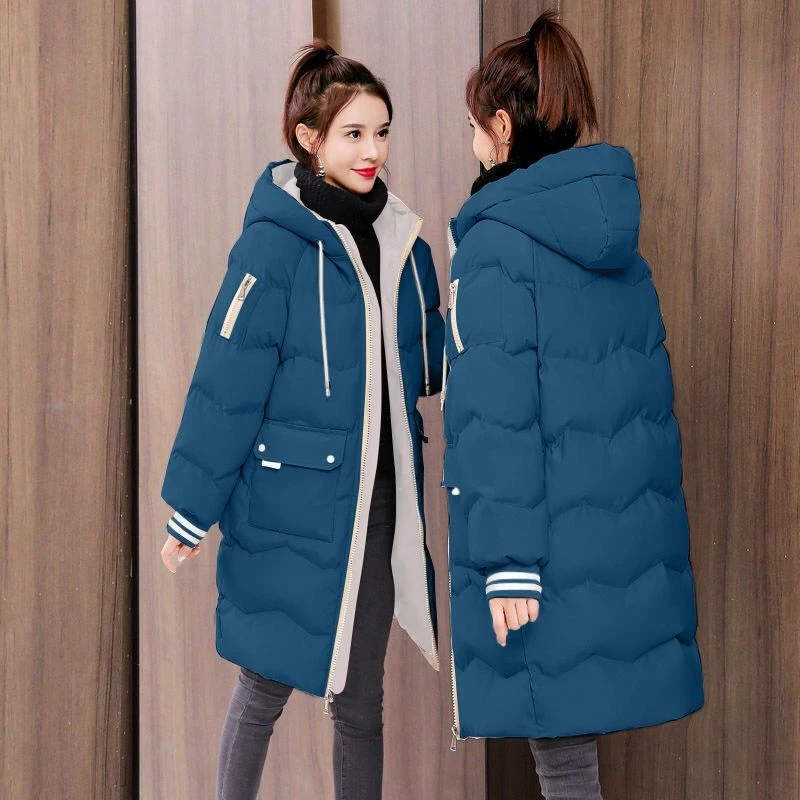 2022 New Winter Parka Hooded Down Cotton Coat Women Jacket Windproof Rainproof Thick Warm Coat Fashion Female Long Snow Overcoat