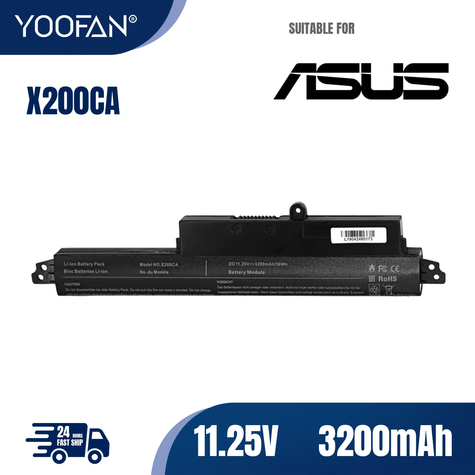 YOOFAN ApexWay-batería del ordenador портативный аксессуары для ASUS X200CA X200MA X200M X200LA A31LM9H A31LMH2 A31N1302