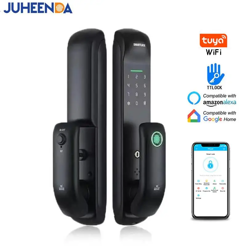 

Смарт-замок Juheenda с поддержкой Wi-Fi и Bluetooth, со сканером отпечатков пальцев и паролем
