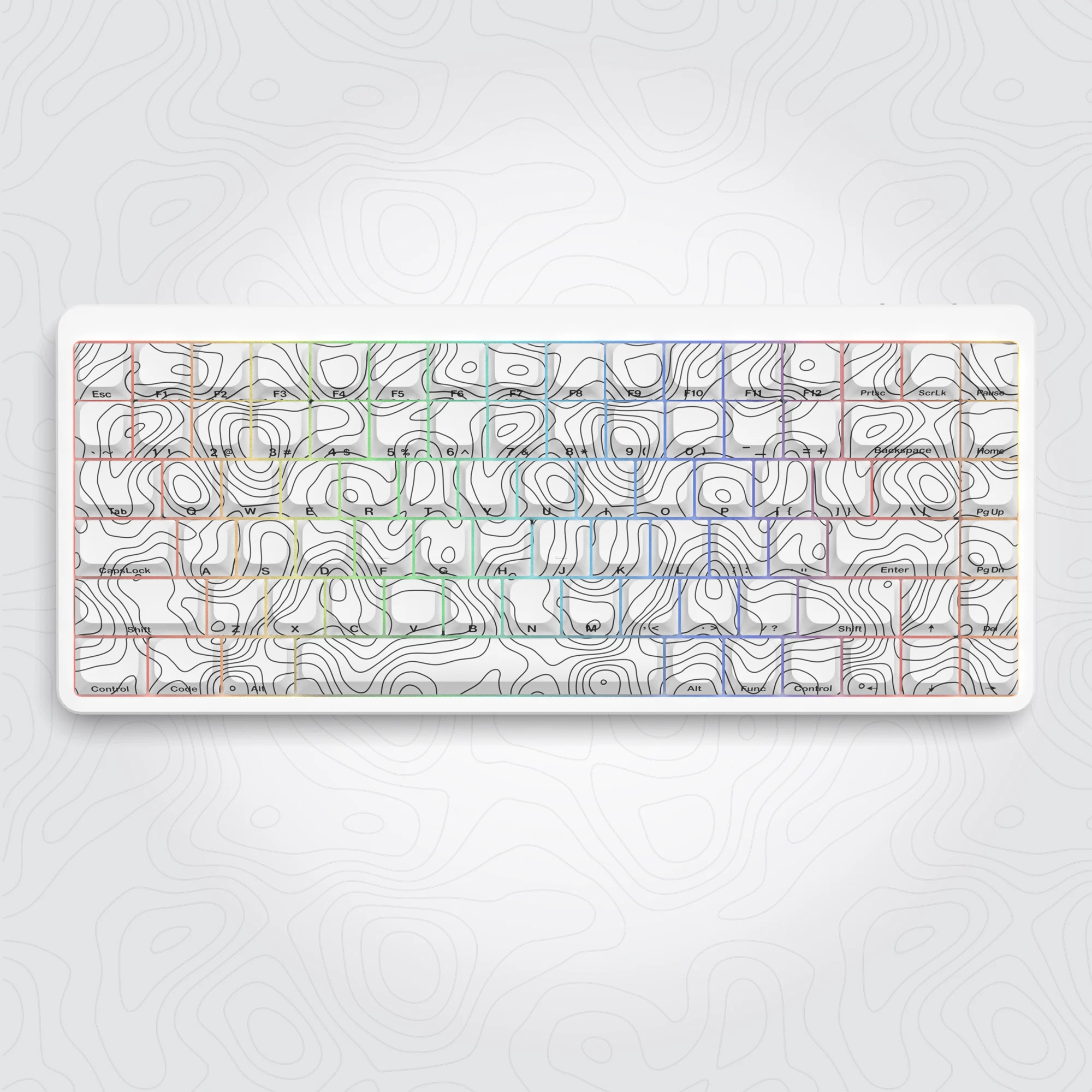 131 клавиш пятисторонние красящие клавиши Sub топографическая тема