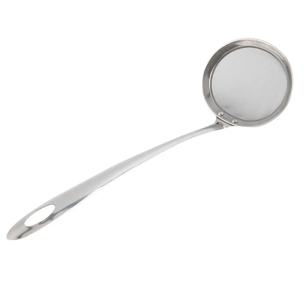 

Practical Multifunctional Stainless Steel Kitchen Mesh Colander Scoop Strainer Soup Skimmer Accessories