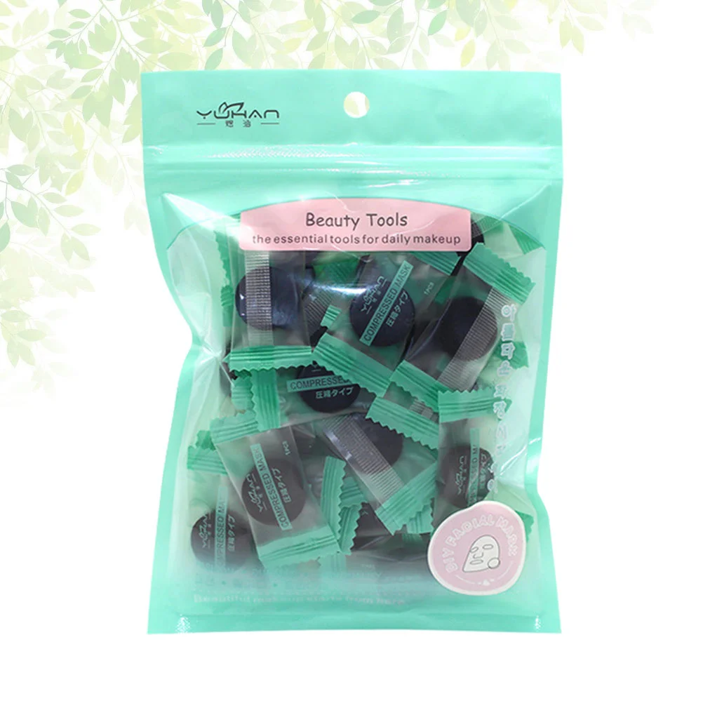 

40pcs DIY Compressed Fabrics Facial Natural Charcoal Fiber Face Care