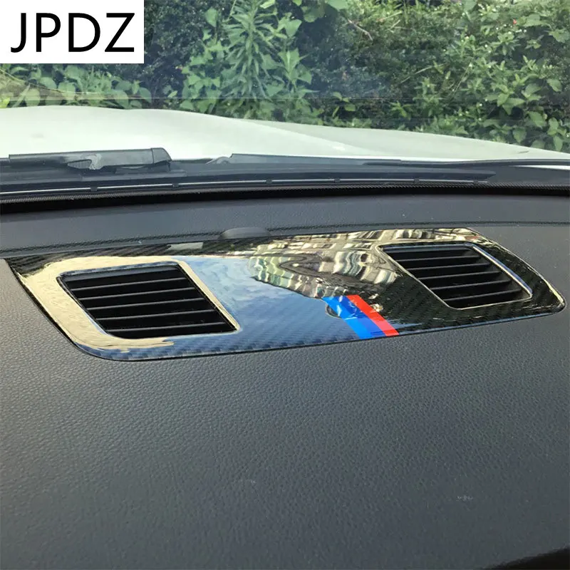 Carbon Fiber Car Accessories Interior Dashboard Panel Air Outlet Decoration Cover Trim Stickers For BMW 3 Series E90 2005-2012