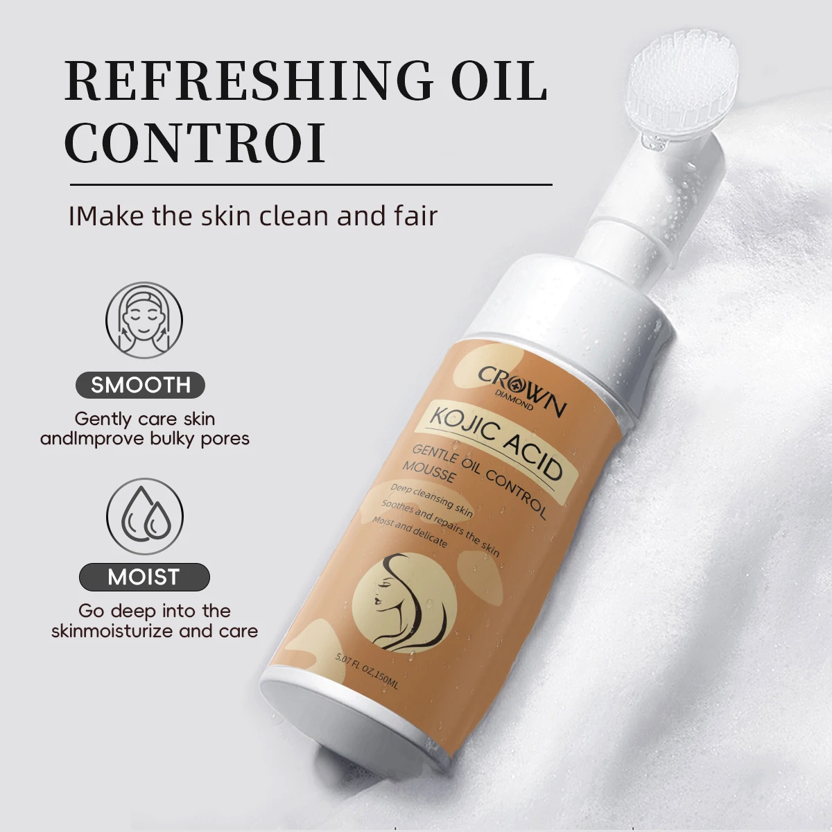 1 шт. очищающая пена очищающее средство с койевой кислотой уменьшает контроль