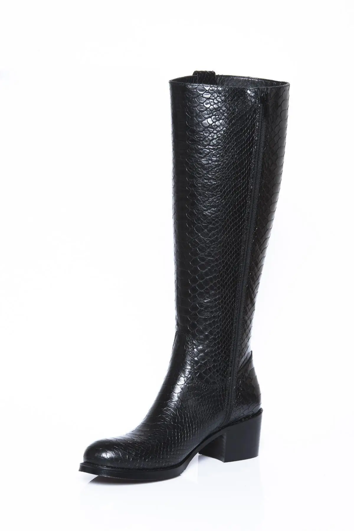 

Women BootsOn Anaconda Black Genuine Leather 's Leather DP Comfortable Ladies Boots Stylish Female Boots Platform