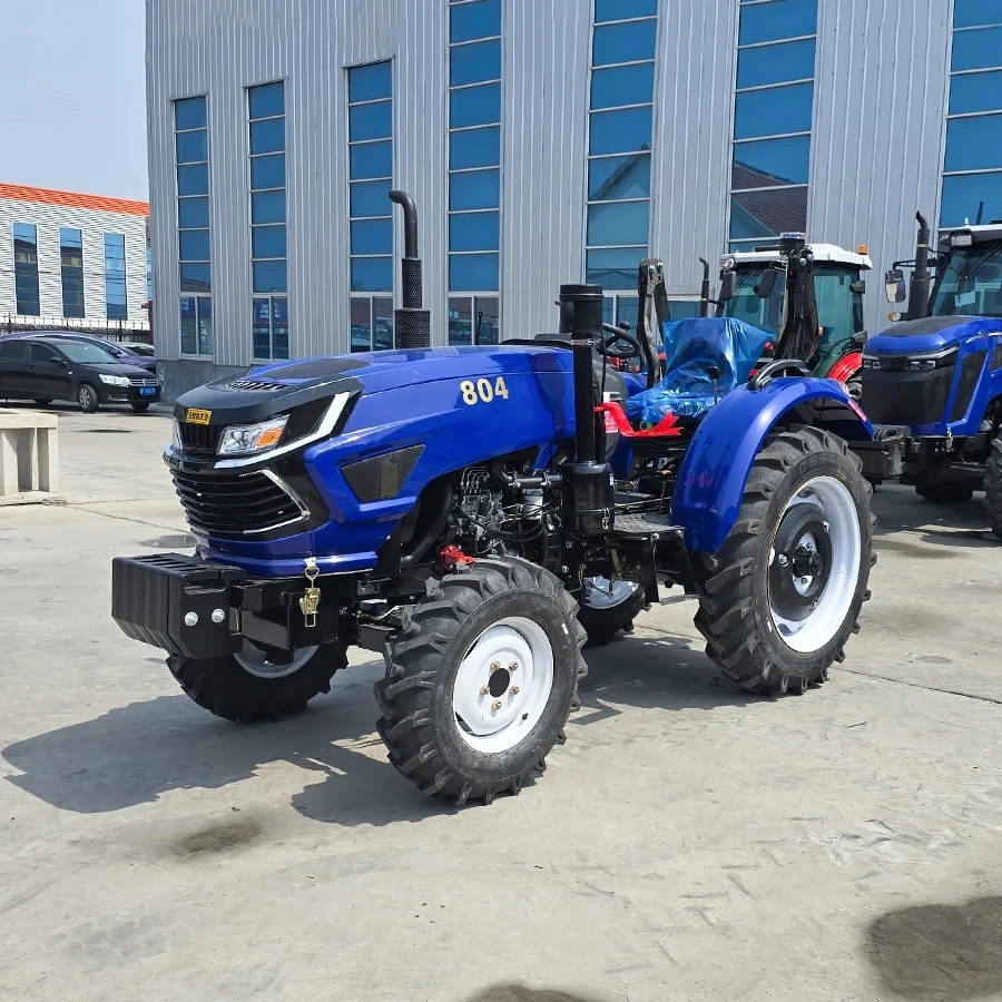 Фото Мини-трактор 4x4 мощностью 80 л.с. для сельского хозяйства, дизельный, с дисковым плугом и сеялкой №4
