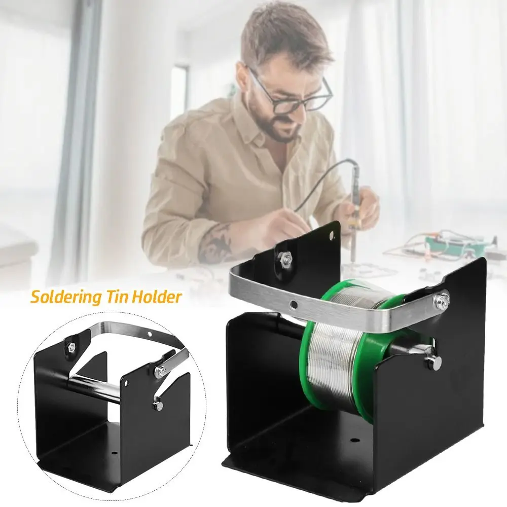 

Металлическая подставка для припоя, портативный утолщенный держатель для пайки и олова, регулируемый диспенсер для катушки припоя, аксессуары для сварочного инструмента