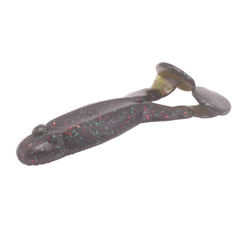 

4pcs Soft Plastic Lure Frog 100mm 16.4g Noisy Flapper Attractant T-Tail Sinking Wobblers Swimbait Jigging Catfish Trout